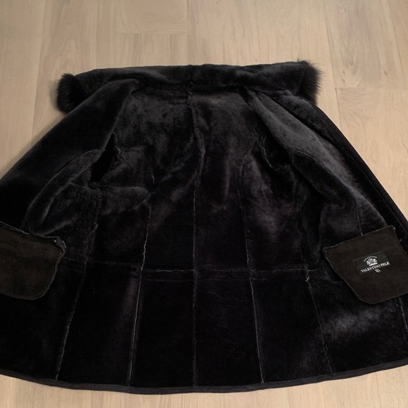 Valentino Dark Teddy Jacket with Fur Accents - Picture 3 of 9